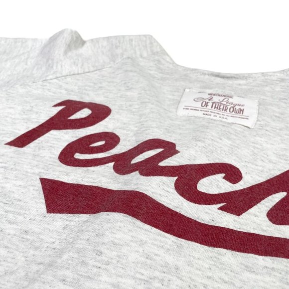 VTG 1992 A League Of Their Own Movie Cast Crew Baseball Jersey Shirt Peaches- XL - Picture 7 of 11